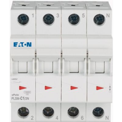 PLSM-C1/3N-MW Wyłącznik nadprądowy 10kA C1A 3P+N 242528 EATON (242528)