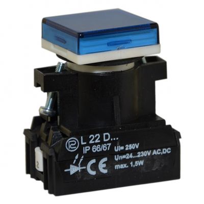 Lampka L22KD/24V-230V niebieska (W0-LDU1-L22KD N)