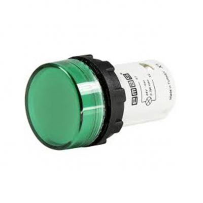Lampka monoblok LED, płaski klosz, zielona (T0-MBSD220Y)
