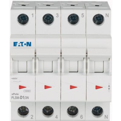 PLSM-D1/3N-MW Wyłącznik nadprądowy 10kA D1A 3P+N 242551 EATON (242551)