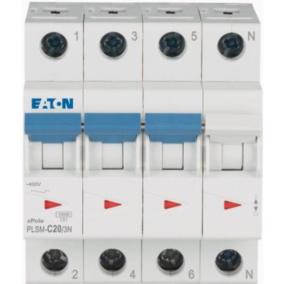 PLSM-C20/3N-MW Wyłącznik nadprądowy 10kA C20A 3P+N 242544 EATON (242544)