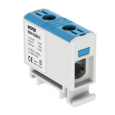 Złączka szynowa OTL50 kolor niebieski 1xAl/Cu 1,5-50mm² 1000V MOREK (MAA1050B10)