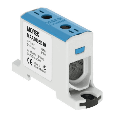 Złączka szynowa OTL95 kolor niebieski 1xAl/Cu 6-95mm² 1000V MOREK (MAA1095B10)