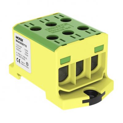 Złączka szynowa OTL50-3 kolor żółto-zielony 3xAl/Cu 1,5-50mm² 1000V MOREK (MAA3050Y10)