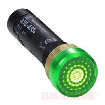 Harmony XVL Lampka sygnalizacyjna fi12 zielona LED z pokrywą 24V XVLA333 SCHNEIDER (XVLA333)