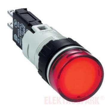 Harmony XB6 Kompletny wskaźnik świetlny Czerwony LED Okrągły 12-24V AC/DC 16 mm Plastikowy XB6AV4BB SCHNEIDER (XB6AV4BB)