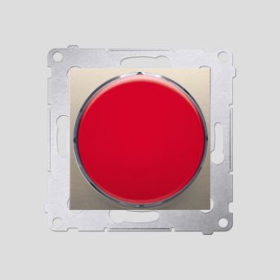 Simon 54 Sygnalizator świetlny LED – światło czerwone  230V złoty mat DSS2.01/44 (DSS2.01/44)