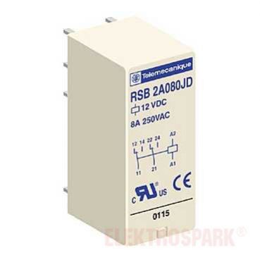 Zelio Relay Przekaźnik interfejsowy 2C/O 8A 24V AC RSB2A080B7 SCHNEIDER (RSB2A080B7)