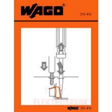 Naklejka z instrukcją obsługi do zacisku CAGE CLAMP uniwersalna 210-416 /100szt./ WAGO (210-416)