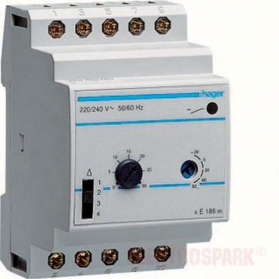 HAGER Termostat wielofunkcyjny modułowy bez czujnika 230V 1P 2A EK186 (EK186)