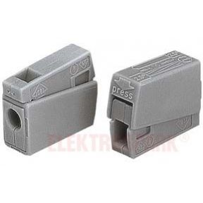 Szybkozłączka oświetleniowa 2x 1-2,5mm2 jasnoszara 224-101 /100szt./ WAGO (224-101)