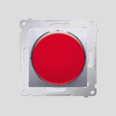 Simon 54 Sygnalizator świetlny LED – światło czerwone  230V srebrny mat DSS2.01/43 (DSS2.01/43)