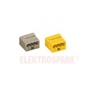 Szybkozłączka do puszek instalacyjnych MIKRO 4x 0,6-0,8mm2 jasnoszara 243-304 /100szt./ WAGO (243-304)