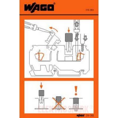 Etykieta z instrukcją obsługi dla grupy 280 210-283 /100szt./ WAGO (210-283)