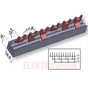 Izolowana szyna zbiorcza IZ12/3F/54 002921024 ETI (002921024)