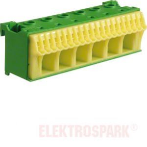 HAGER QuickConnect Blok samozacisków ochronny, zielony, 6x16+20x4mm2, szer. 105mm KN26E (KN26E)