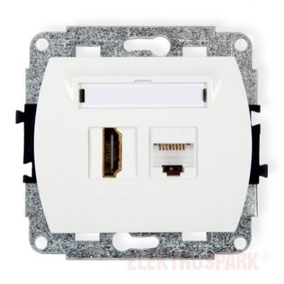 KARLIK TREND Mechanizm gniazda pojedynczego HDMI 1.4 + gniazda komp. poj. 1xRJ45, kat. 5e, 8-stykowy biały GHK (GHK)