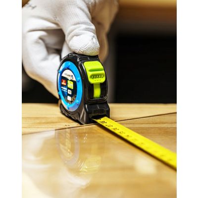 Miara zwijana taśma miernicza stalowa blokada 19mm 5m HOEGERT  (HT4M410)