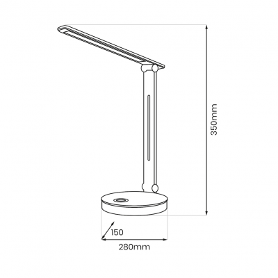 Lampka biurkowa Bruno czarna 5W LED RGB ML1628 MILAGRO (ML1628)