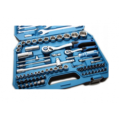 Komplet kluczy nasadowych zestaw 85 el. HOEGERT HT1R425 1/4' + 1/2' + płaskie (HT1R425)