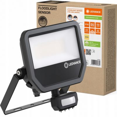 Naświetlacz LED z czujnikiem ruchu FLOODLIGHT sensor PFM G4 27W41W IP65 3000K 133lm/W czarny LEDVANCE (4099854306860)