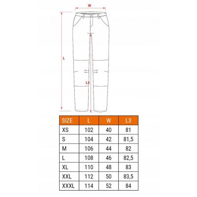 Spodnie robocze HD Slim odpinane kieszenie rozmiar XL 81-239-XL NEO TOOLS (81-239-XL)