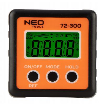 Cyfrowy miernik kąta LCD z magnesem kątomierz poziomnica 72-300 NEO TOOLS (72-300)