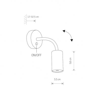 Nowodvorski Lampa ścienna regulowana EYE Flex S (9068)