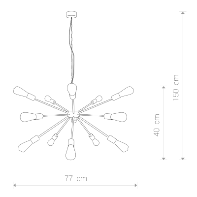 Nowodvorski Lampa wisząca Rod XV złoty  (9027)