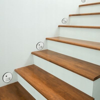 Oprawa schodowa LED biała lampa na schody z czujnikiem ruchu IDEUS (04863)