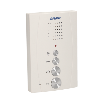 Zestaw domofonowy jednorodzinny z interkomem, bezsłuchawkowy, biały, ELUVIO INTERCOM OR-DOM-RE-920/W ORNO (OR-DOM-RE-920/W)