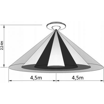 Mikrofalowy czujnik obecności 360st. IP20 2000W ultra płaski - 2,5cm ORNO (OR-CR-275/W)