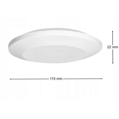 Mikrofalowy czujnik obecności 360st. IP20 2000W ultra płaski - 2,5cm ORNO (OR-CR-275/W)