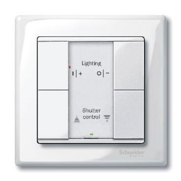 KNX przycisk 4-krotny plus biały połysk System M MTN617419 SCHNEIDER (MTN617419)