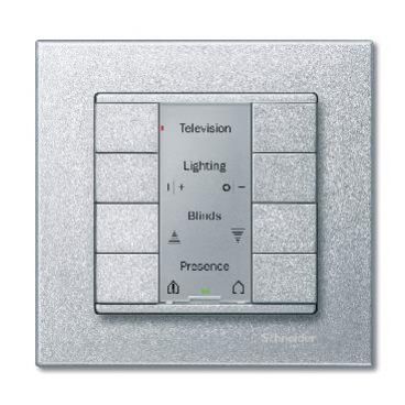 KNX przycisk natynkowy 4-kr. plus aluminium System M MTN627860 SCHNEIDER (MTN627860)