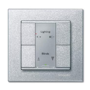 KNX przycisk natynkowy 2-kr. plus aluminium System M MTN627660 SCHNEIDER (MTN627660)