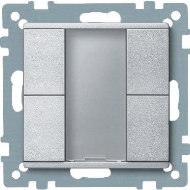 KNX przycisk natynkowy 2-kr. plus aluminium System M MTN627660 SCHNEIDER (MTN627660)