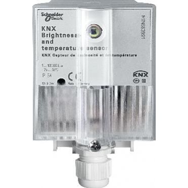 KNX czujnik natężenia oświetlenia i temperatury 150 mW jasnoszary MTN663991 SCHNEIDER (MTN663991)