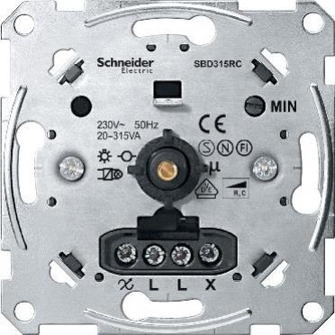 Merten mechanizm ściemniacza obrotowego RC 230V AC 20-315VA MTN5136-0000 SCHNEIDER (MTN5136-0000)