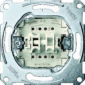 Merten mechanizm przycisku podwójnego zacisk bezśrubowy 250V AC 10A MTN3155-0000 SCHNEIDER (MTN3155-0000)