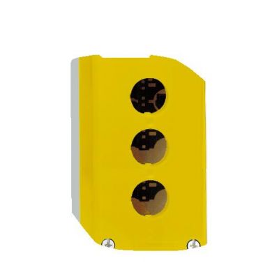 Harmony XALK Pusta kaseta sterująca 3 otwory fi22 żółta z jasnoszarą podstawą plastikowa XALK03 SCHNEIDER (XALK03)