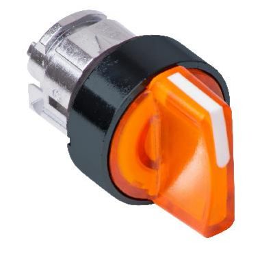 Harmony XB4 Przełącznik 3 pozycyjny fi22 pomarańczowy samopowrotny LED okrągły metalowy ZB4BK15537 SCHNEIDER (ZB4BK15537)