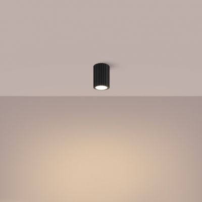 Plafon tuba KARBON 10cm czarny SL.1568 SOLLUX (SL.1568)