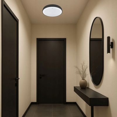 Plafon LED ozdobny czarny RATAN 24W 40cm zmienna barwa IDEUS (04789)