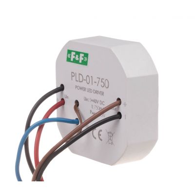 Zasilacz LED mocy nap. wej. 5-40V DC montaż w puszce fi61 750W PLD-01-750 F&F (PLD-01-750)
