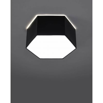 Lampa plafon sześciokątny czarny SUNDE 13 SOLLUX (SL.1060)