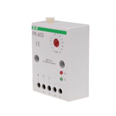 Przekaźnik priorytetowy zakres regulacji 2-15A montaz na szynie DIN PR-603 F&F (PR-603)
