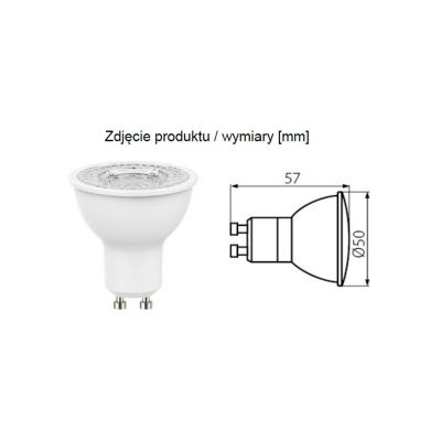 Lampa z diodami LED PRO GU10 LED 7WS6-CW KANLUX (24675)