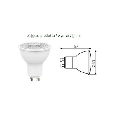 Lampa z diodami LED PRO GU10 LED 7WS6-WW KANLUX (24673)