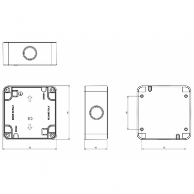 Puszka natynkowa pojedyncza IP66 137.101 Scame Protecta (137.101)